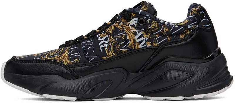Versace Jeans Couture Black Wave Sneakers (E73YA3SW2EZS240)