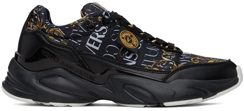 Versace Jeans Couture Black Wave Sneakers (E73YA3SW2EZS240)