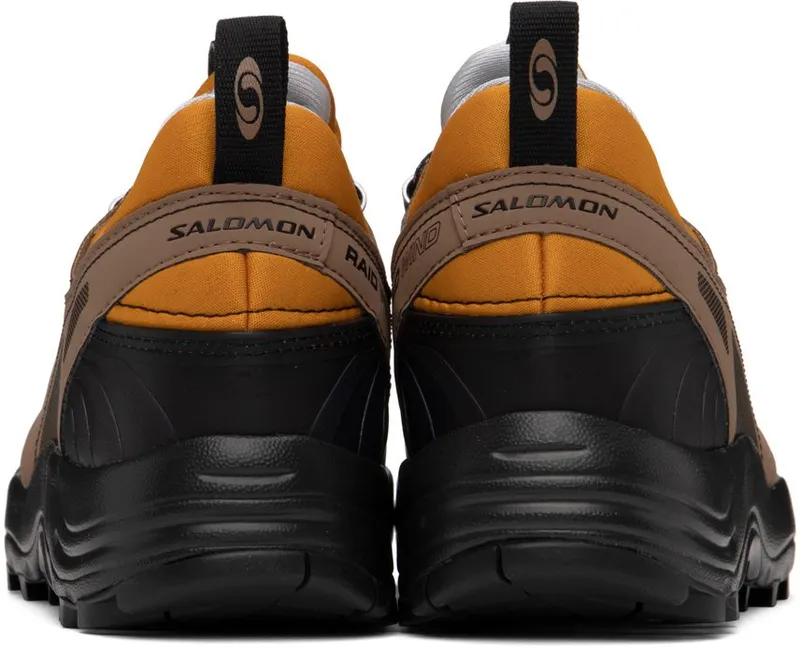 Salomon Brown & Orange Raid Wind 75th Sneakers (L41704800)