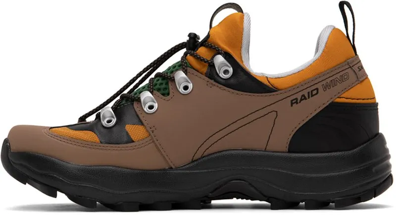 Salomon Brown & Orange Raid Wind 75th Sneakers (L41704800)