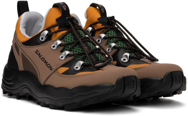 Salomon Brown & Orange Raid Wind 75th Sneakers (L41704800)