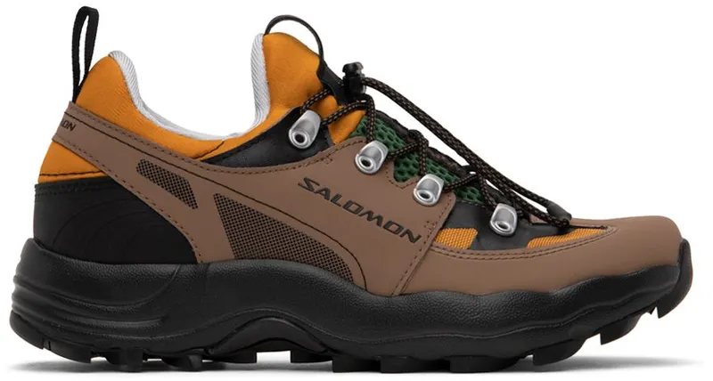Salomon Brown & Orange Raid Wind 75th Sneakers (L41704800)