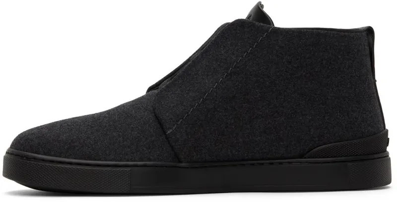 ZEGNA Gray Triple Stitch™ Sneakers (LHUTE-S5075Z)
