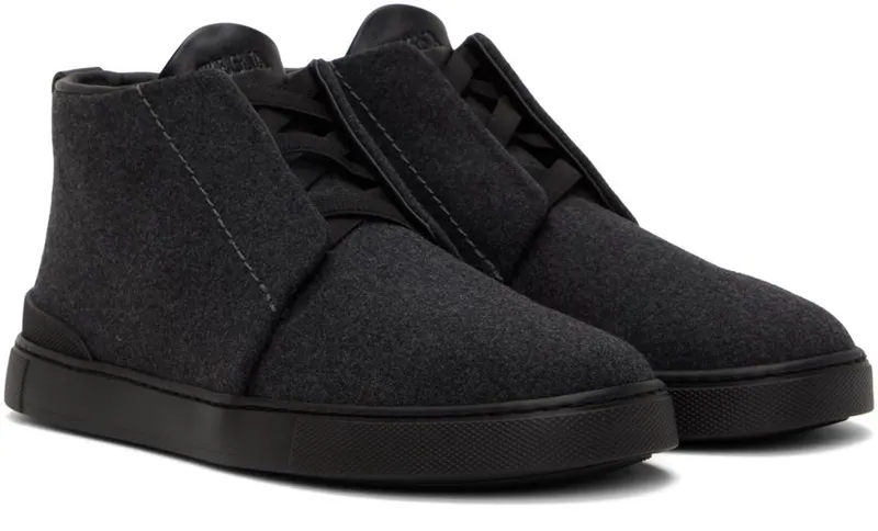 ZEGNA Gray Triple Stitch™ Sneakers (LHUTE-S5075Z)
