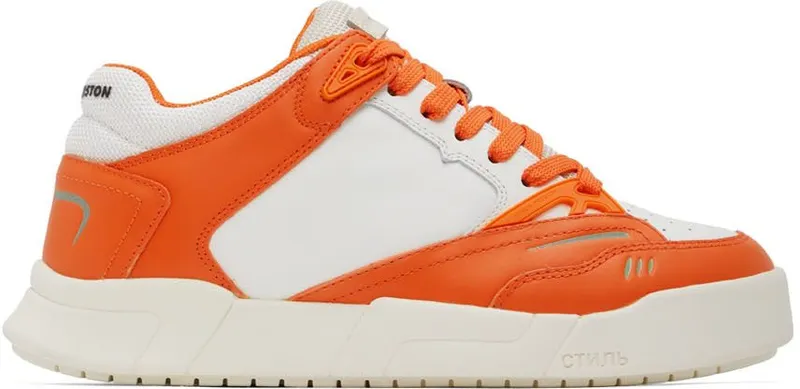Heron Preston Orange & White Low Key Sneakers (HMIA025S22LEA0012001)