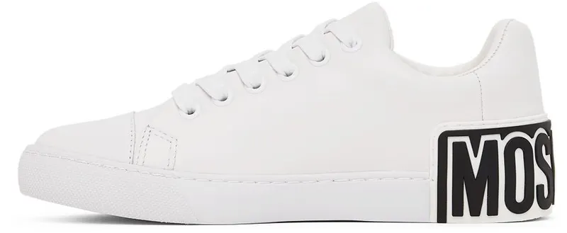 Moschino White & Black Logo Sneakers (MA15402G1CMF0100)