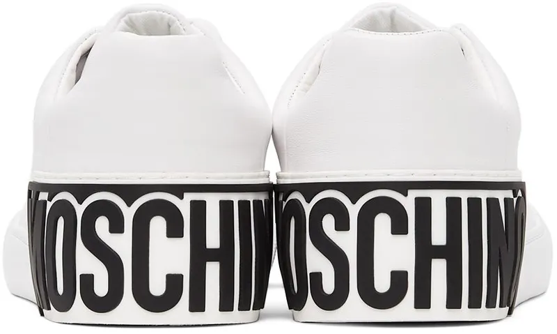 Moschino White & Black Logo Sneakers (MA15402G1CMF0100)