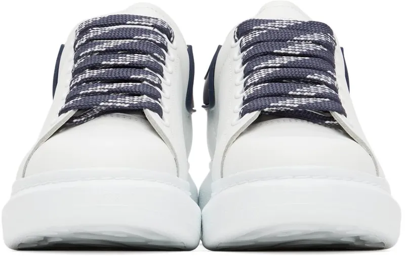 Alexander McQueen White & Purple Oversized Sneakers (621056WHXMT)