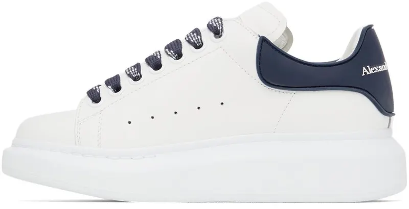 Alexander McQueen White & Purple Oversized Sneakers (621056WHXMT)