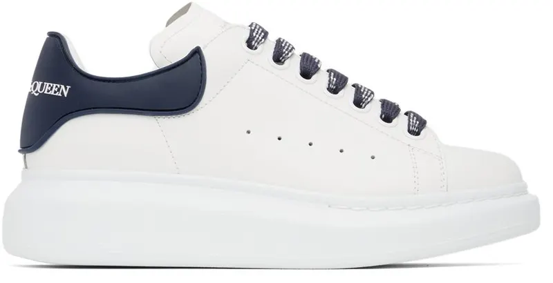 Alexander McQueen White & Purple Oversized Sneakers (621056WHXMT)
