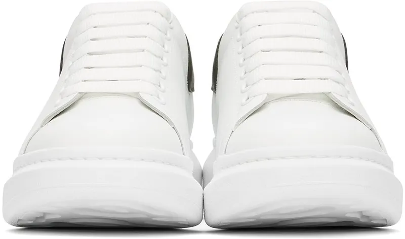 Alexander McQueen White & Khaki Oversized Sneakers (553680WIB9Z9055)