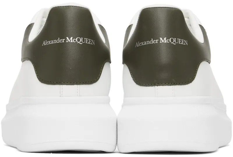 Alexander McQueen White & Khaki Oversized Sneakers (553680WIB9Z9055)
