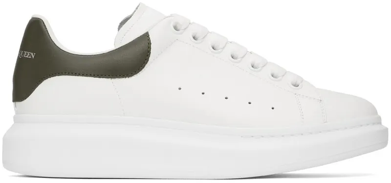 Alexander McQueen White & Khaki Oversized Sneakers (553680WIB9Z9055)