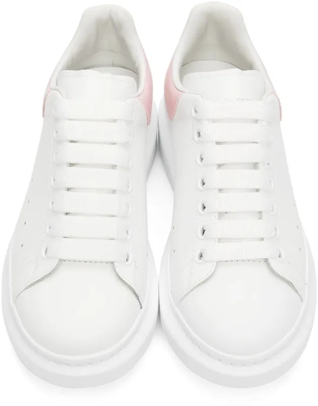 Alexander McQueen White & Pink Oversized Sneakers (553680WHGP59657)