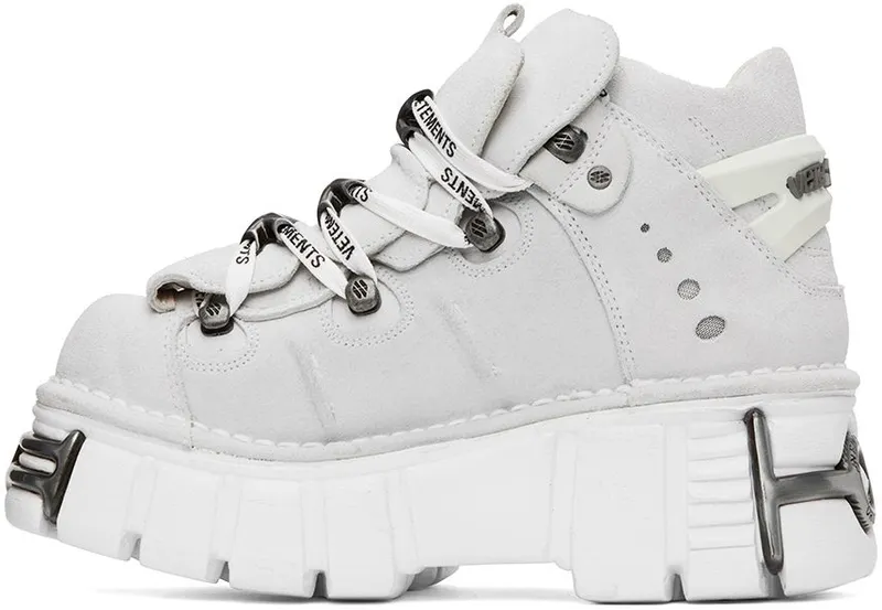 VETEMENTS White New Rock Edition Platform Sneakers (UA53SN200W)