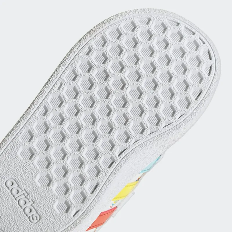 adidas Grand Court Sustainable Lifestyle Court met Klittenband Cloud White / Bold Orange / Impact Yellow (GY2489)