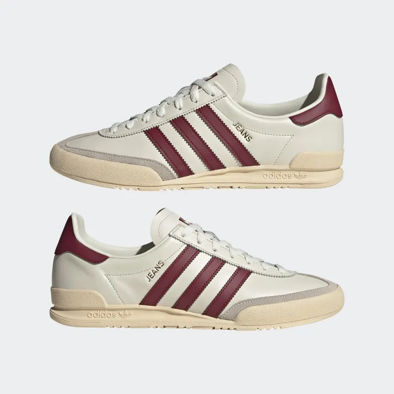 adidas Jeans Chalk White / Sand Strata / Collegiate Burgundy (GY7437)