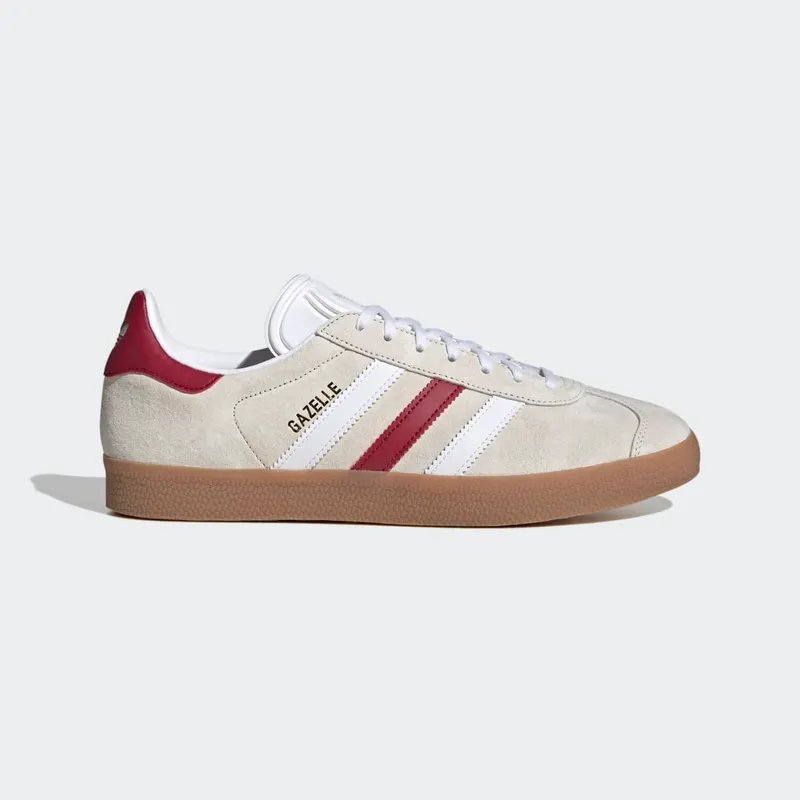 adidas Gazelle Aluminium / Cloud White / Collegiate Burgundy (IG0672)