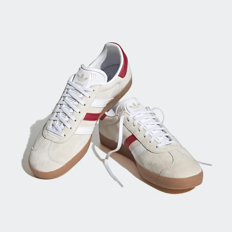 adidas Gazelle Aluminium / Cloud White / Collegiate Burgundy (IG0672)