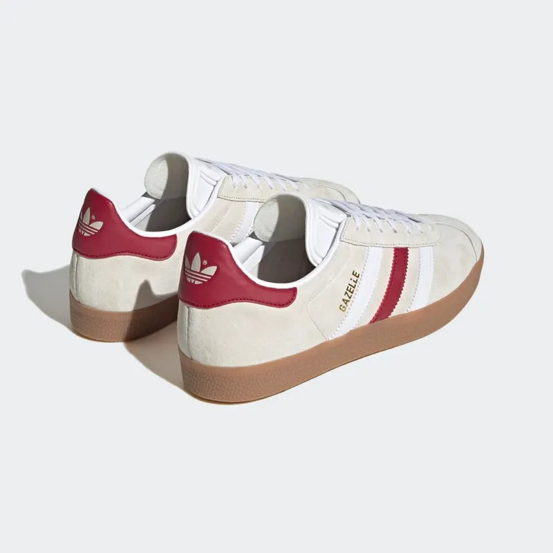 adidas Gazelle Aluminium / Cloud White / Collegiate Burgundy (IG0672)