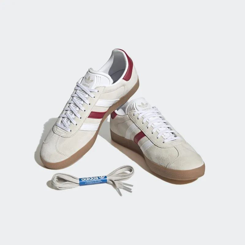 adidas Gazelle Aluminium / Cloud White / Collegiate Burgundy (IG0672)