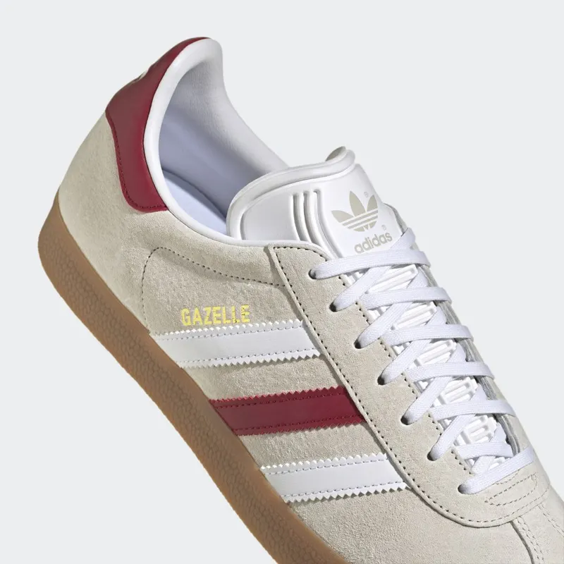 adidas Gazelle Aluminium / Cloud White / Collegiate Burgundy (IG0672)