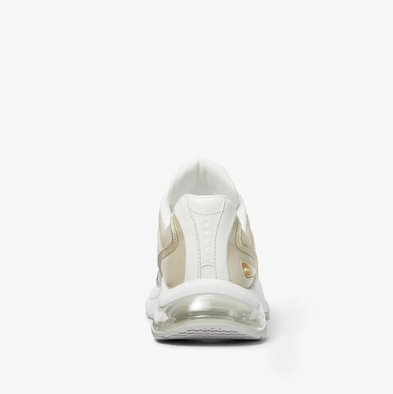 Michael Kors MK Kit Extreme Metallic Leather and Mesh Trainer – Pl Gld Multi (43S3KIFS7D-8236)