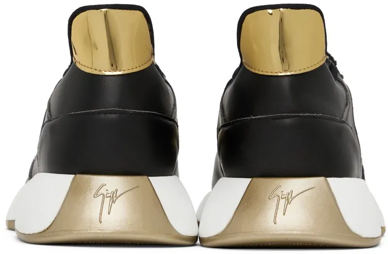 Giuseppe Zanotti Black & Gold Ferox Sneakers (RM20033-91682)
