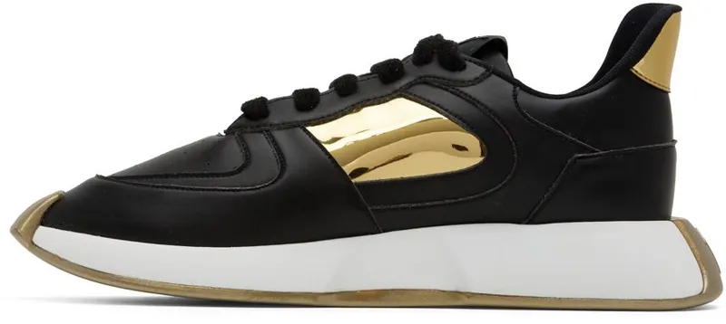 Giuseppe Zanotti Black & Gold Ferox Sneakers (RM20033-91682)