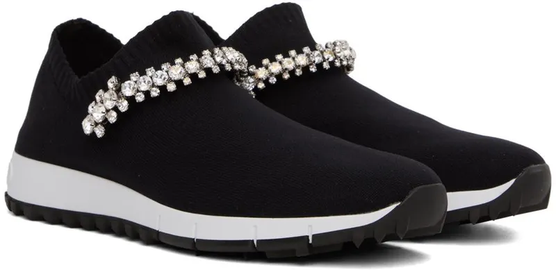Jimmy Choo Black Verona Low-Top Sneakers (VERONA CWK)