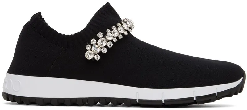Jimmy Choo Black Verona Low-Top Sneakers (VERONA CWK)