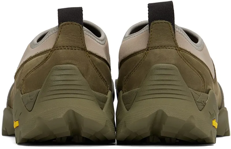 ROA Khaki & Taupe Slip-On Sneakers (SOLE10- 094)