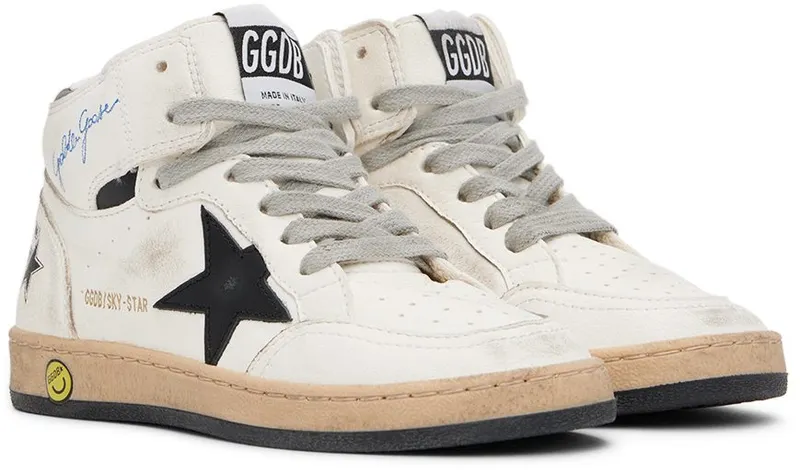 Golden Goose Kids White Sky Star Sneakers (GYF00230.F003325.10283)