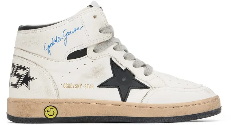 Golden Goose Kids White Sky Star Sneakers (GYF00230.F003325.10283)