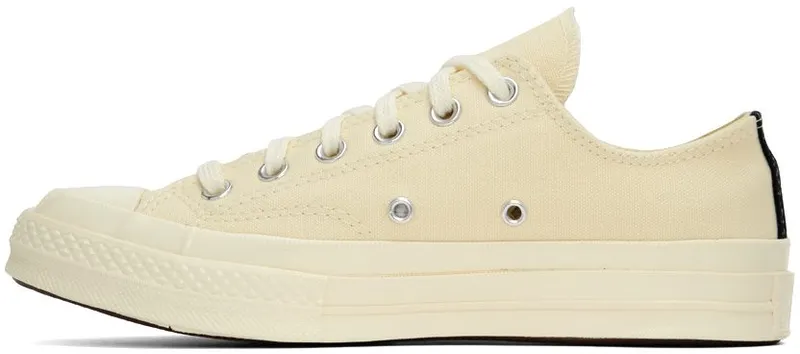 Comme des Garçons Play Off-White Converse Edition Chuck 70 Sneakers (P1K111)