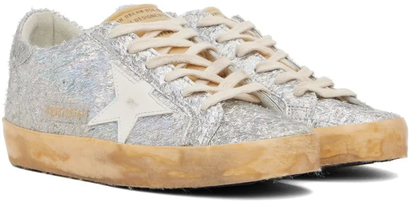 Golden Goose Silver Super-Star Sneakers (GWF00101.F003268.70239)