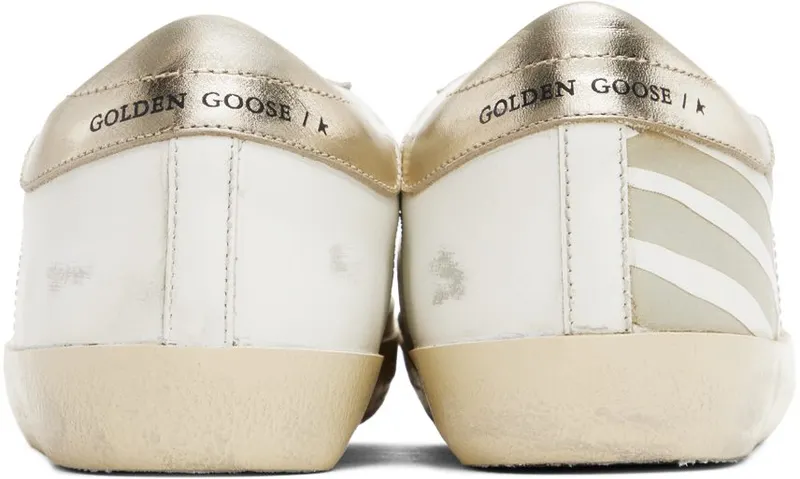 Golden Goose White & Beige Super-Star Sneakers (GMF00106.F003196.11177)