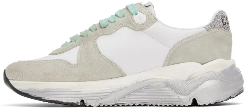 Golden Goose White & Gray Running Sole Sneakers (GWF00126.F002793.10268)