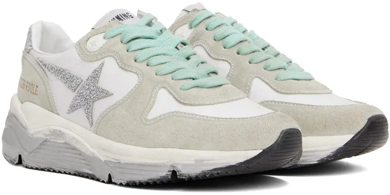 Golden Goose White & Gray Running Sole Sneakers (GWF00126.F002793.10268)