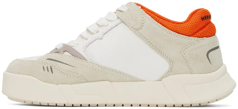 Heron Preston White & Orange Low Key Sneakers (HWIA030F22LEA0012001)