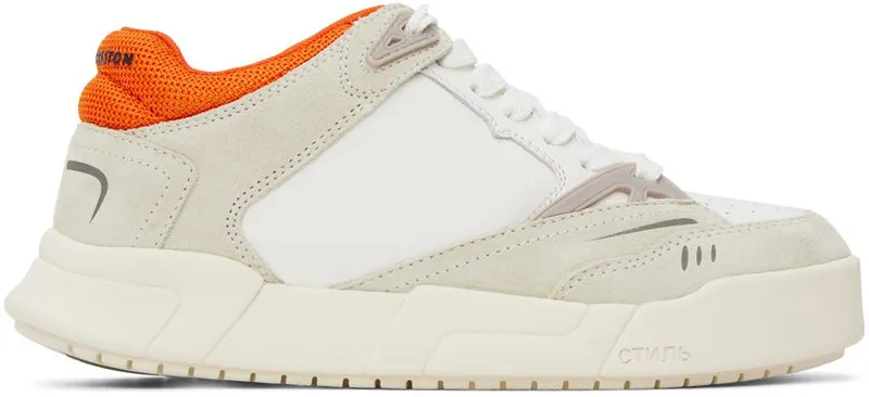 Heron Preston White & Orange Low Key Sneakers (HWIA030F22LEA0012001)