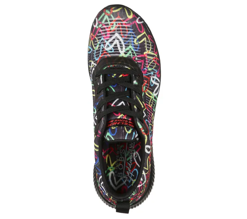 Skechers JGoldcrown: BOBS Sport Squad – Starry Love – Zwart / Multi (117092-BKMT)