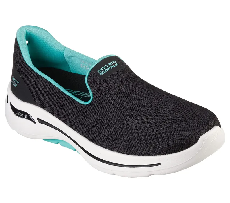 Skechers Skechers GO WALK Arch Fit – Imagined – Zwart / Turkoois (124483-BKTQ)