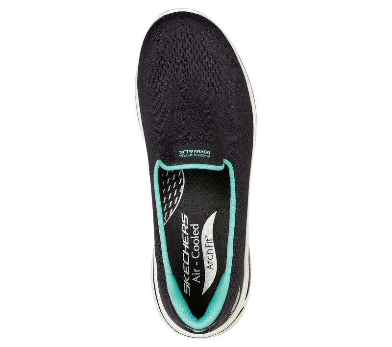Skechers Skechers GO WALK Arch Fit – Imagined – Zwart / Turkoois (124483-BKTQ)