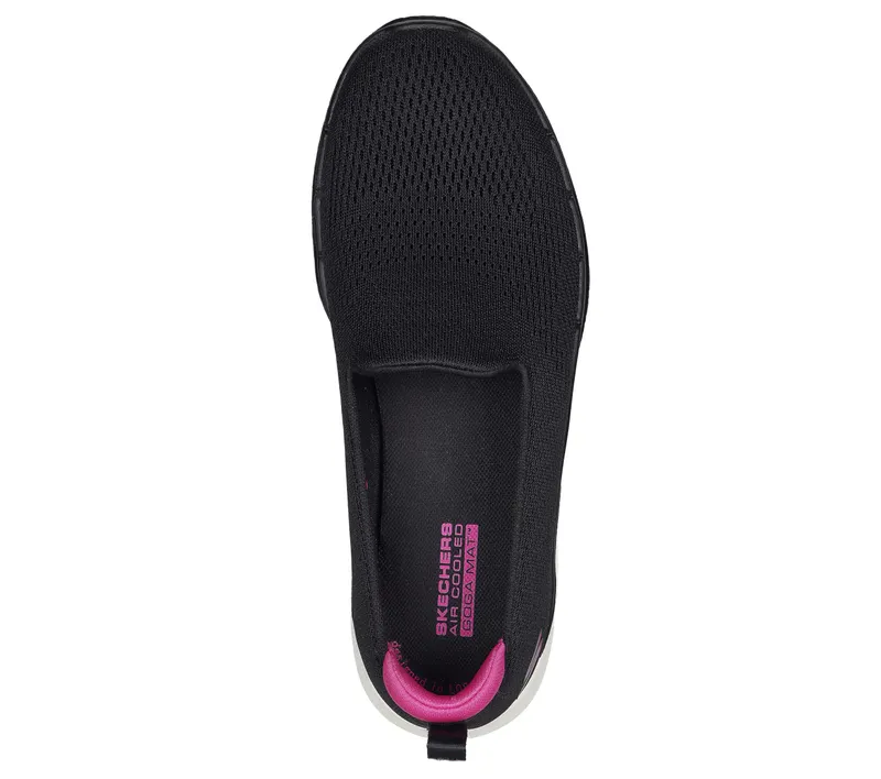 Skechers GO WALK 6 – Ocean Splash – Zwart / Heet Roze (124571-BKHP)
