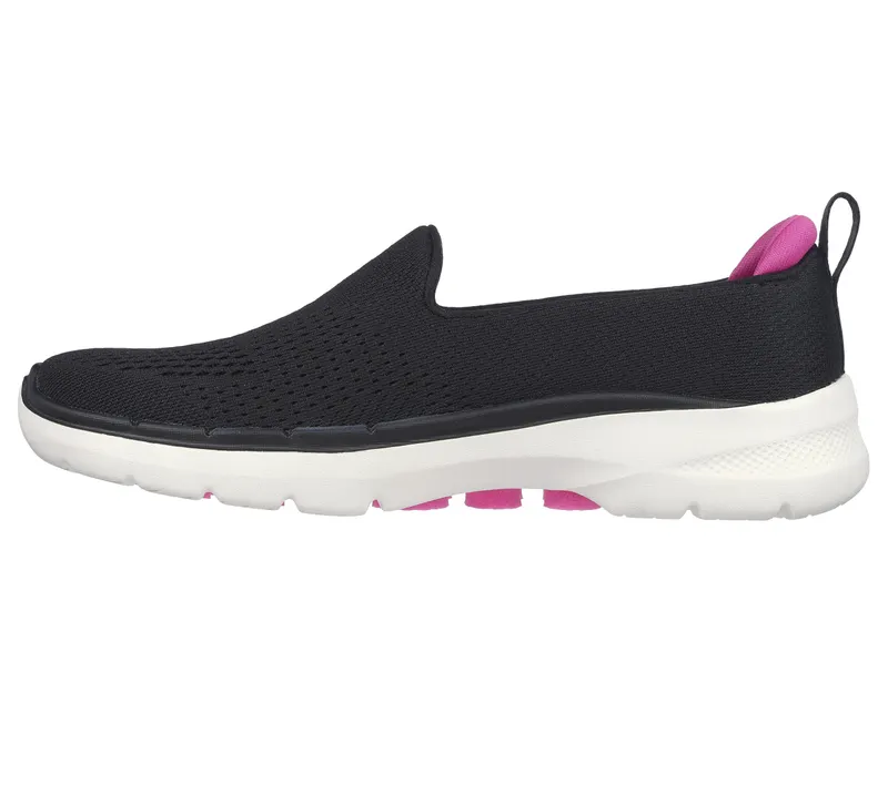Skechers GO WALK 6 – Ocean Splash – Zwart / Heet Roze (124571-BKHP)