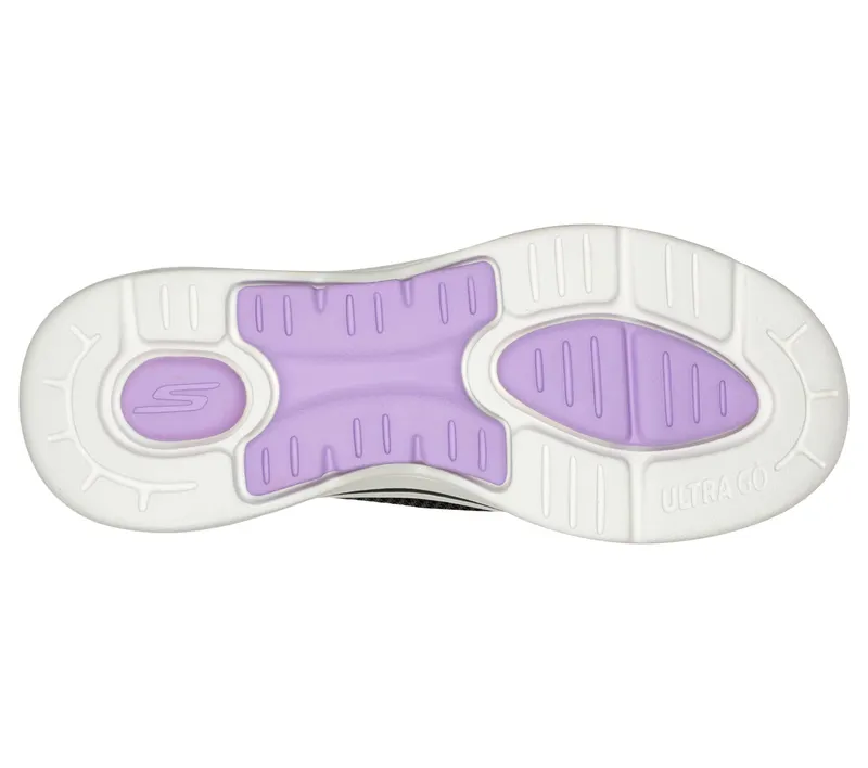 Skechers GO WALK Arch Fit – Ocean Vibes – Zwart / Lavendel (124885-BKLV)