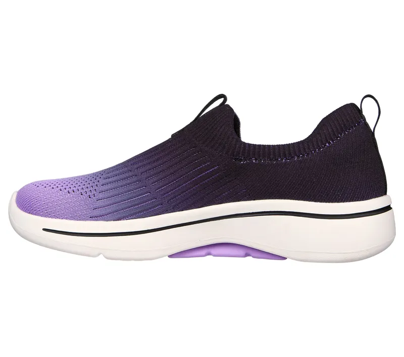 Skechers GO WALK Arch Fit – Ocean Vibes – Zwart / Lavendel (124885-BKLV)