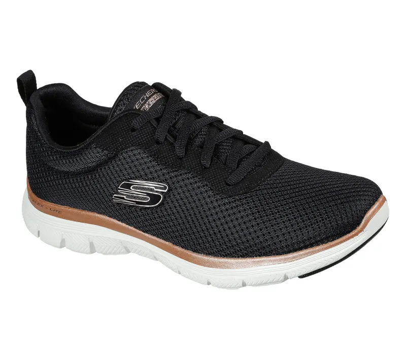 Skechers Flex Appeal 4.0 – Brilliant View – Zwart / Roos Goud (149303-BKRG)