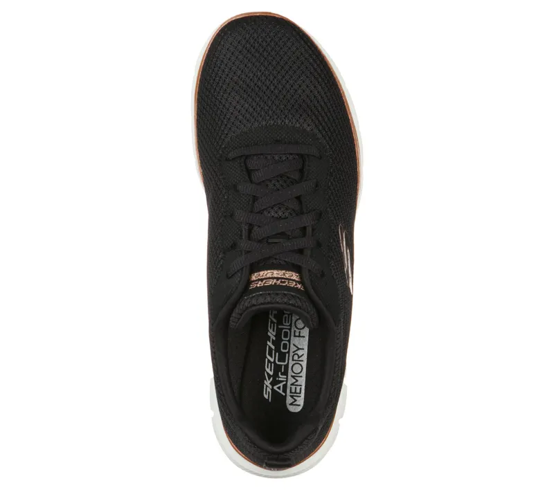 Skechers Flex Appeal 4.0 – Brilliant View – Zwart / Roos Goud (149303-BKRG)
